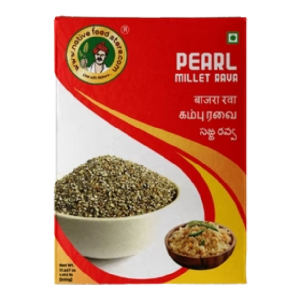 NATIVE FOOD STORE KAMBU (PEARL MILLET) MILLET RAVA 500G